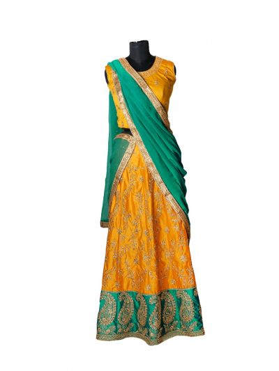 ready made half saree