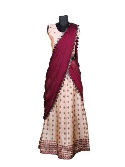 ready made half saree