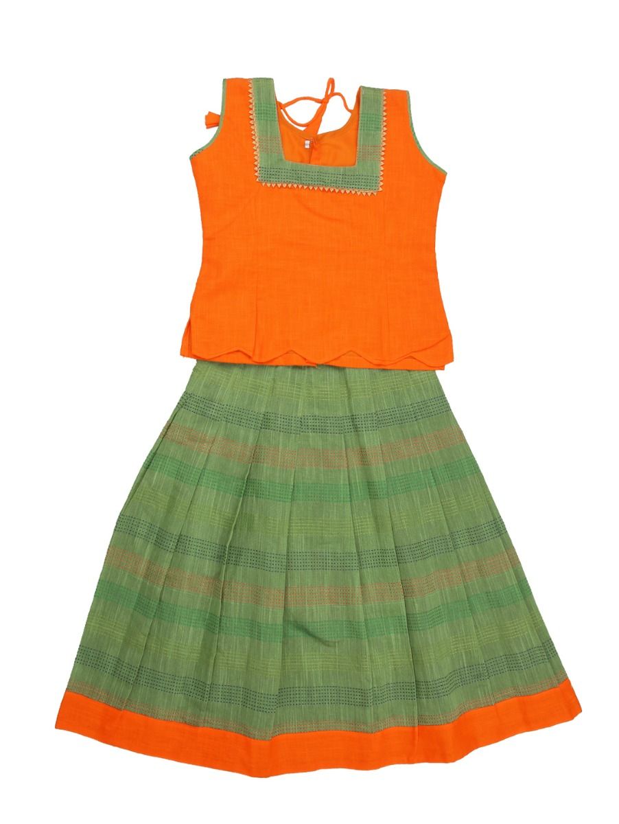 Silk cotton pattu pavadai clearance