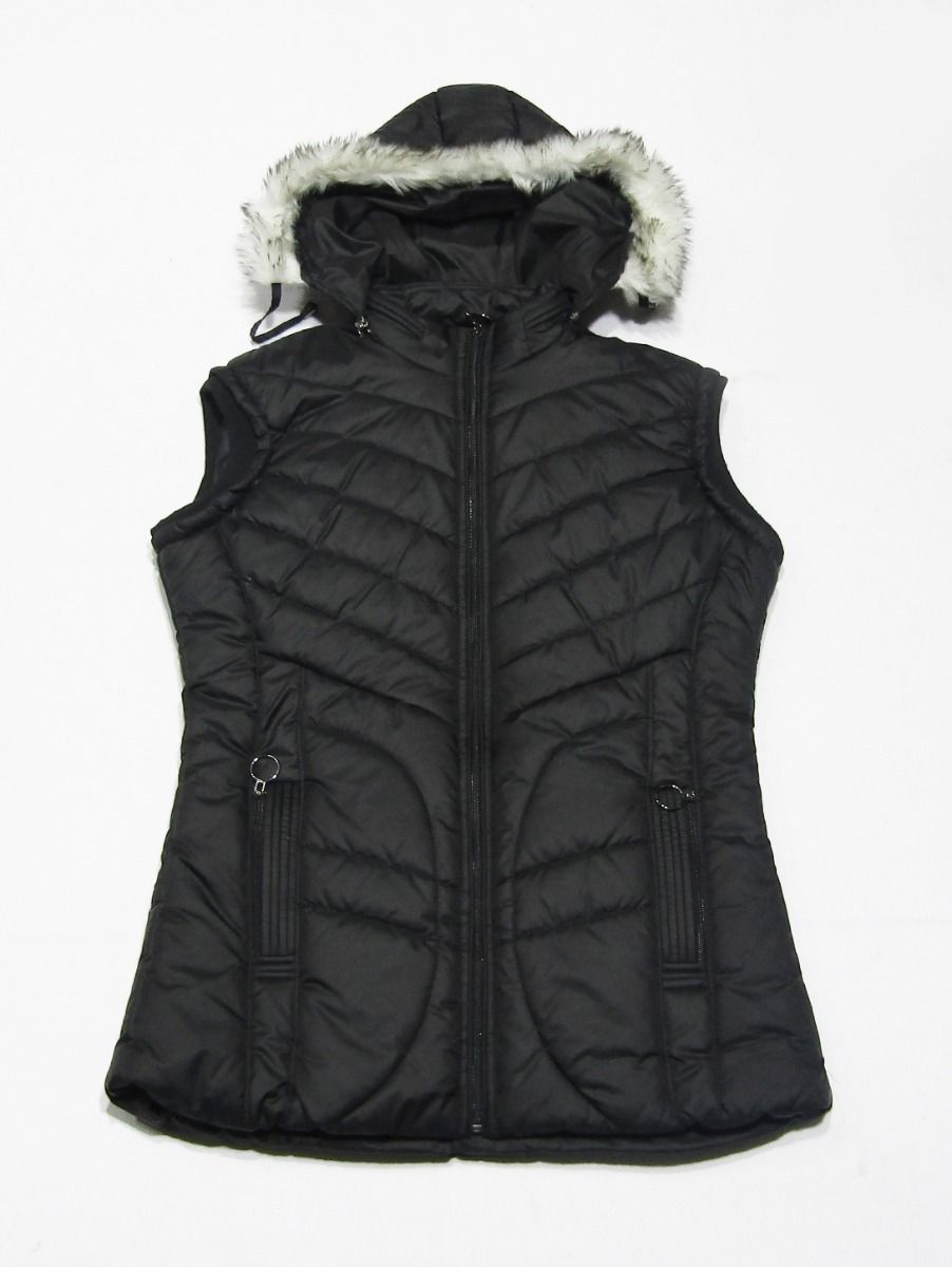 sleeveless puffer jacket ladies
