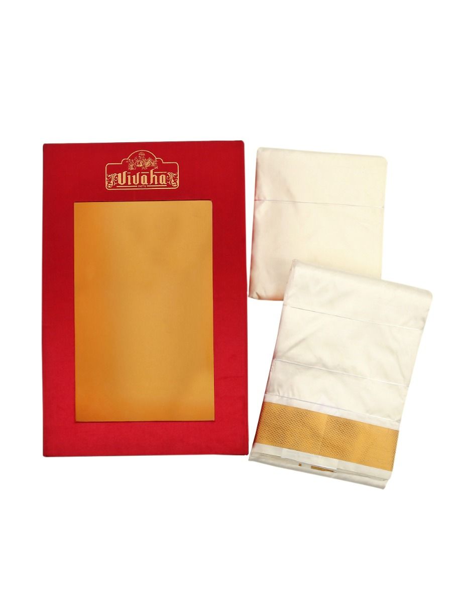 Vivaha Fancy Border Silk Dhoti, Shirt 