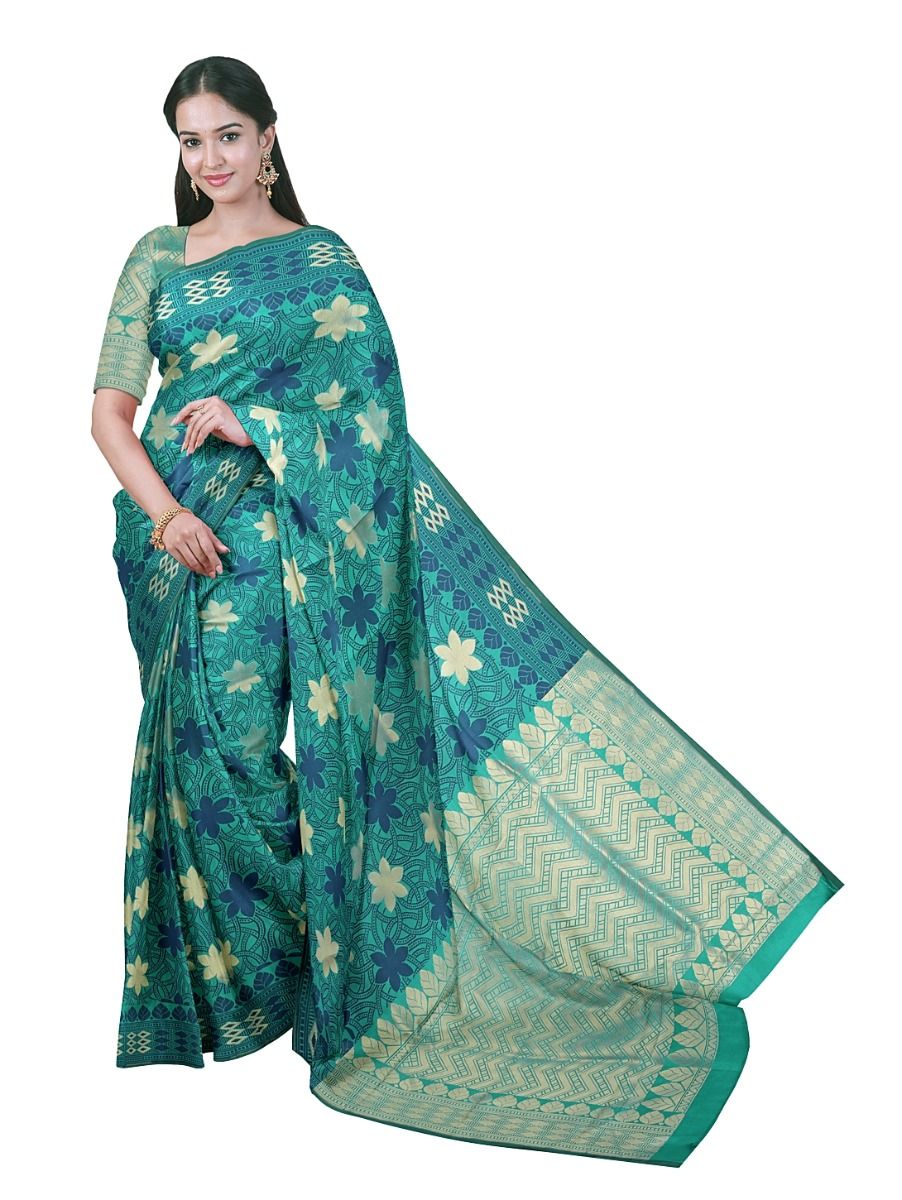Fancy Silk Cotton Sarees with Blouse 