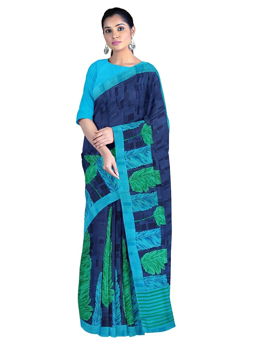 Fancy Crepe Saree with Blouse - Chennai 