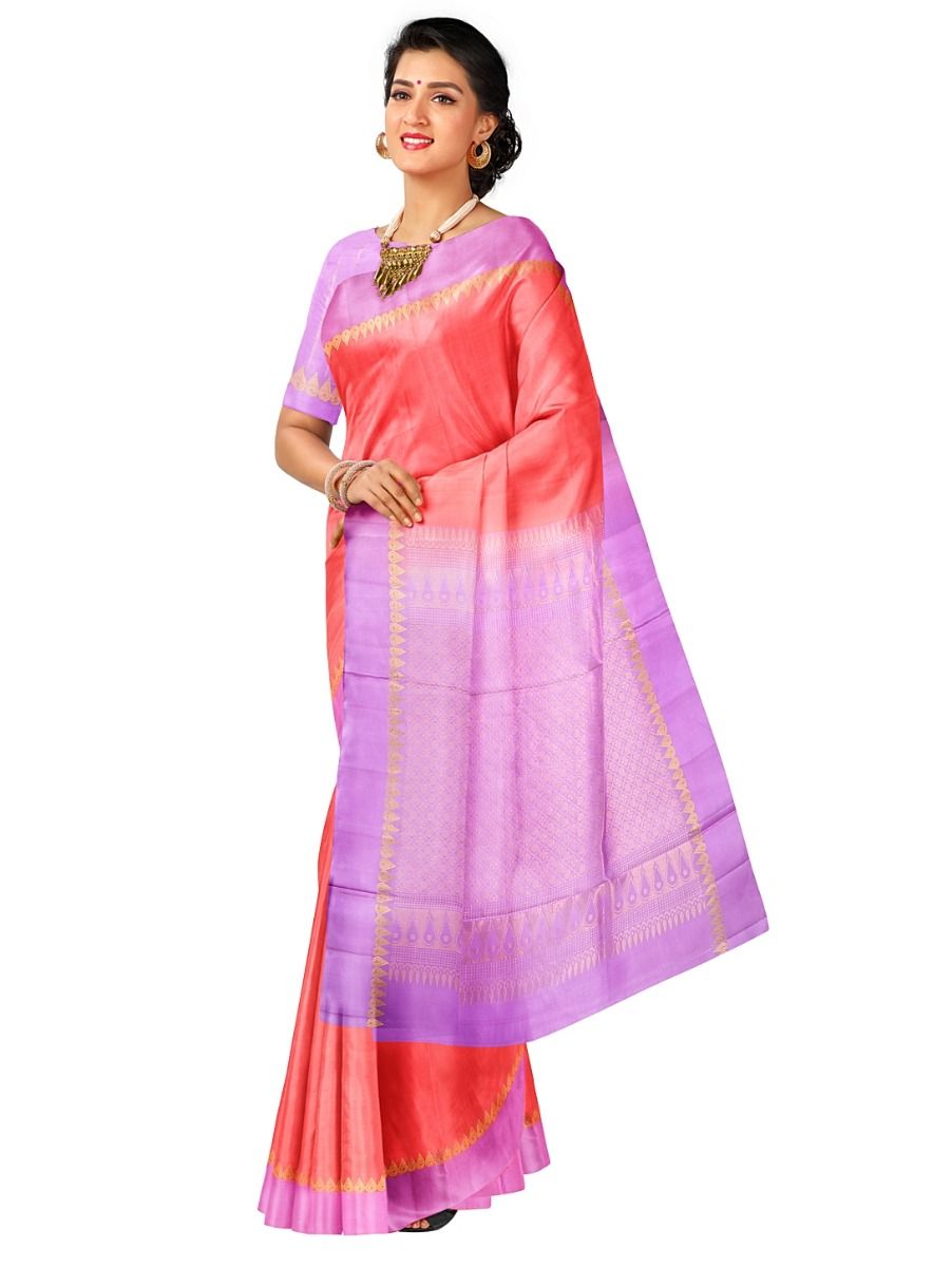 Kanmanie 3 Inch Border Soft Silk Saree - Chennai Silk Online Shop