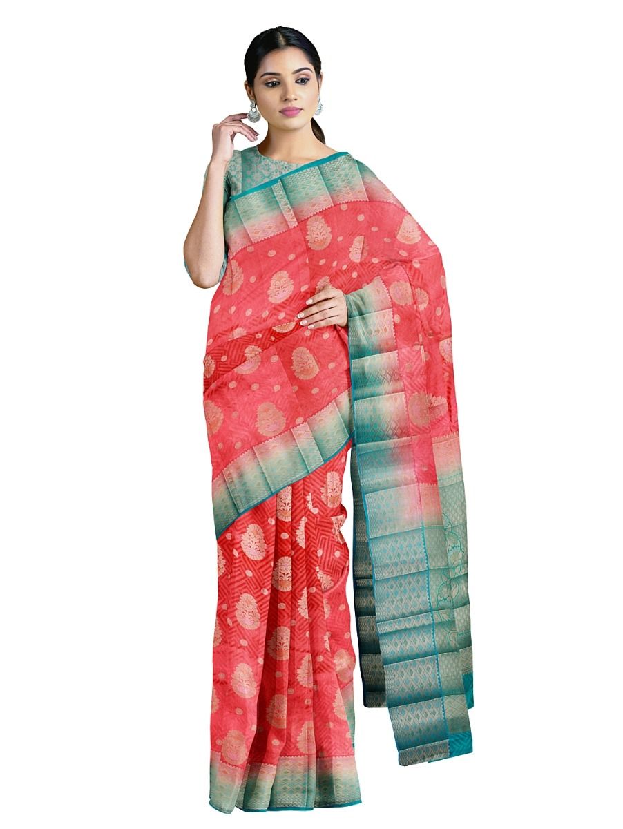 Fancy Semi Jute Saree with Blouse 