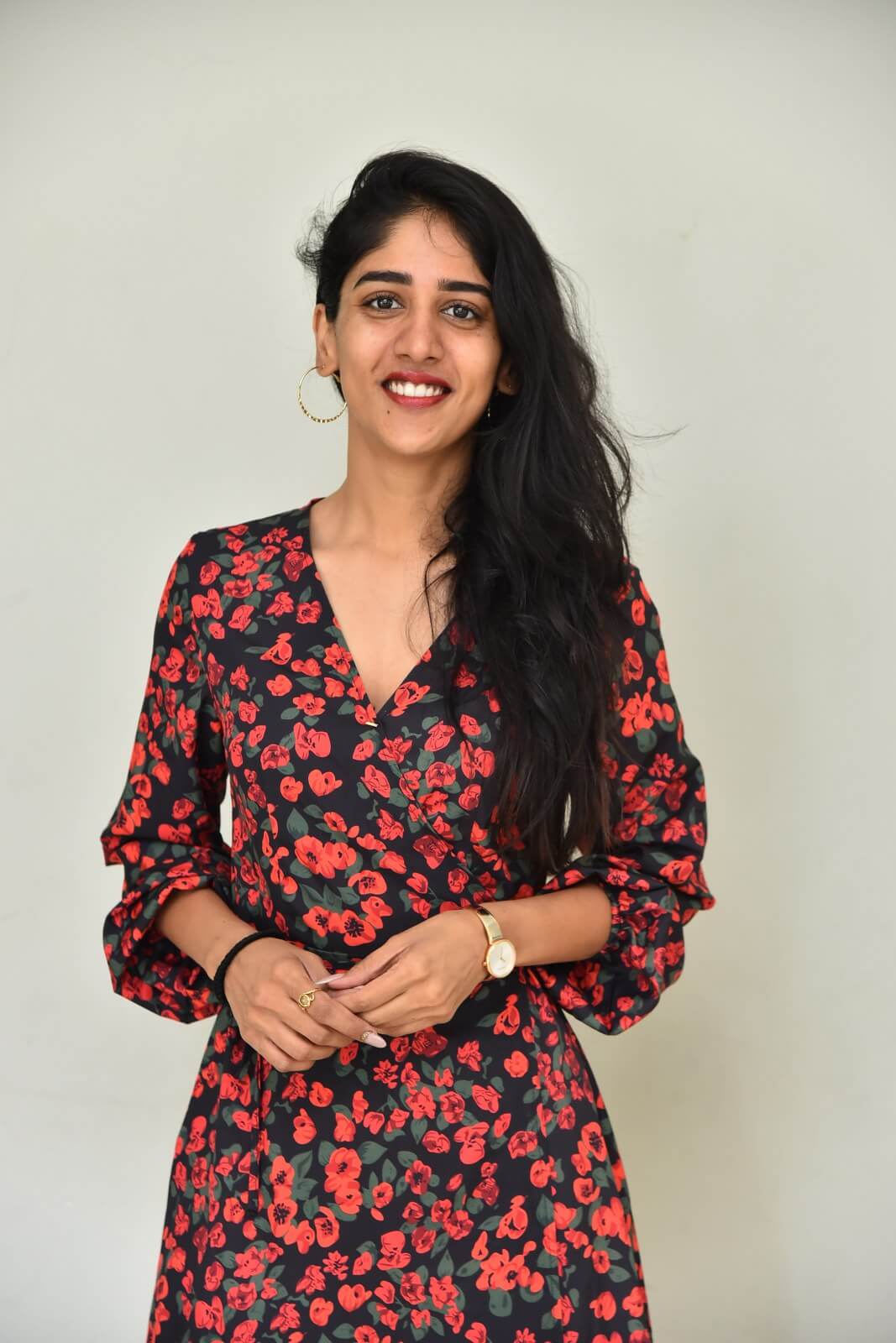 Chandini  chowdary dazzles in floral attire.