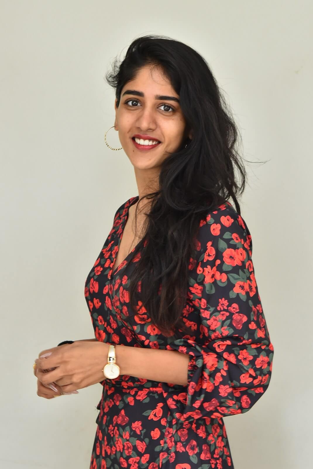 Chandini  chowdary dazzles in floral attire.