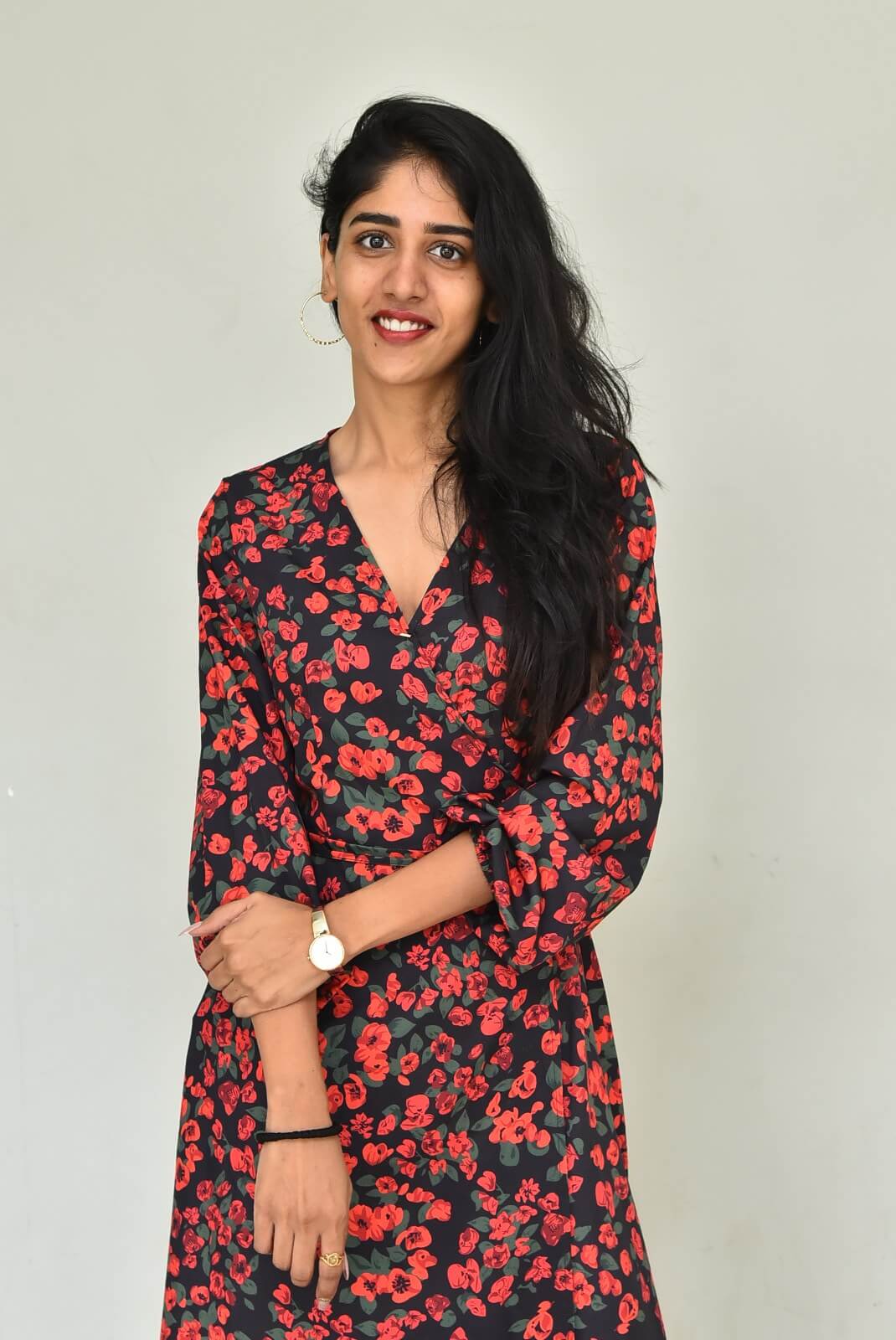 Chandini  chowdary dazzles in floral attire.