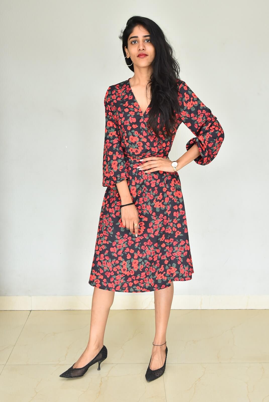 Chandini  chowdary dazzles in floral attire.