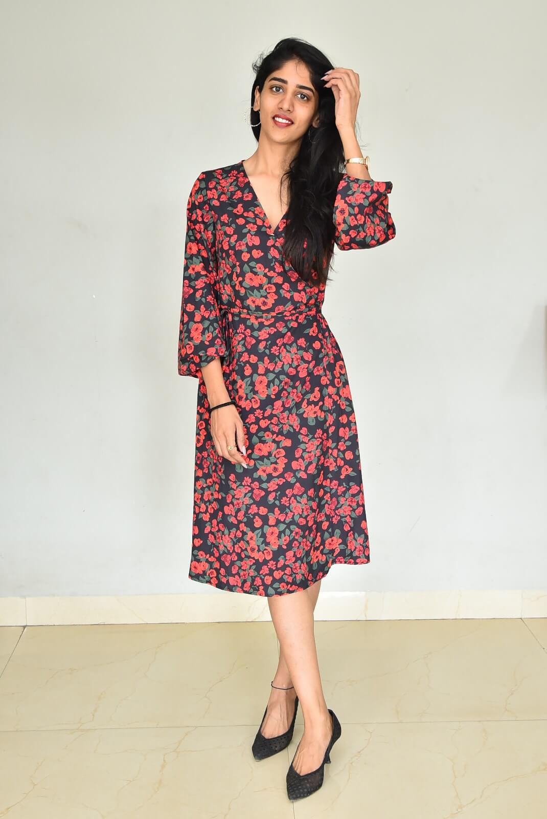 Chandini  chowdary dazzles in floral attire.