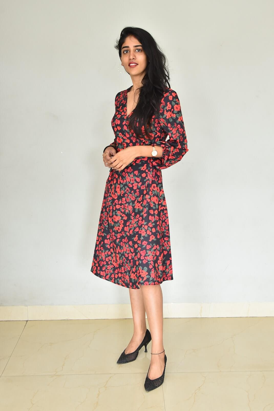 Chandini  chowdary dazzles in floral attire.