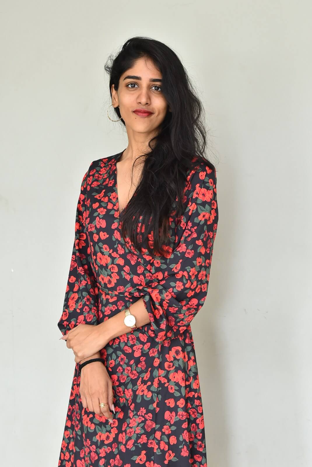 Chandini  chowdary dazzles in floral attire.