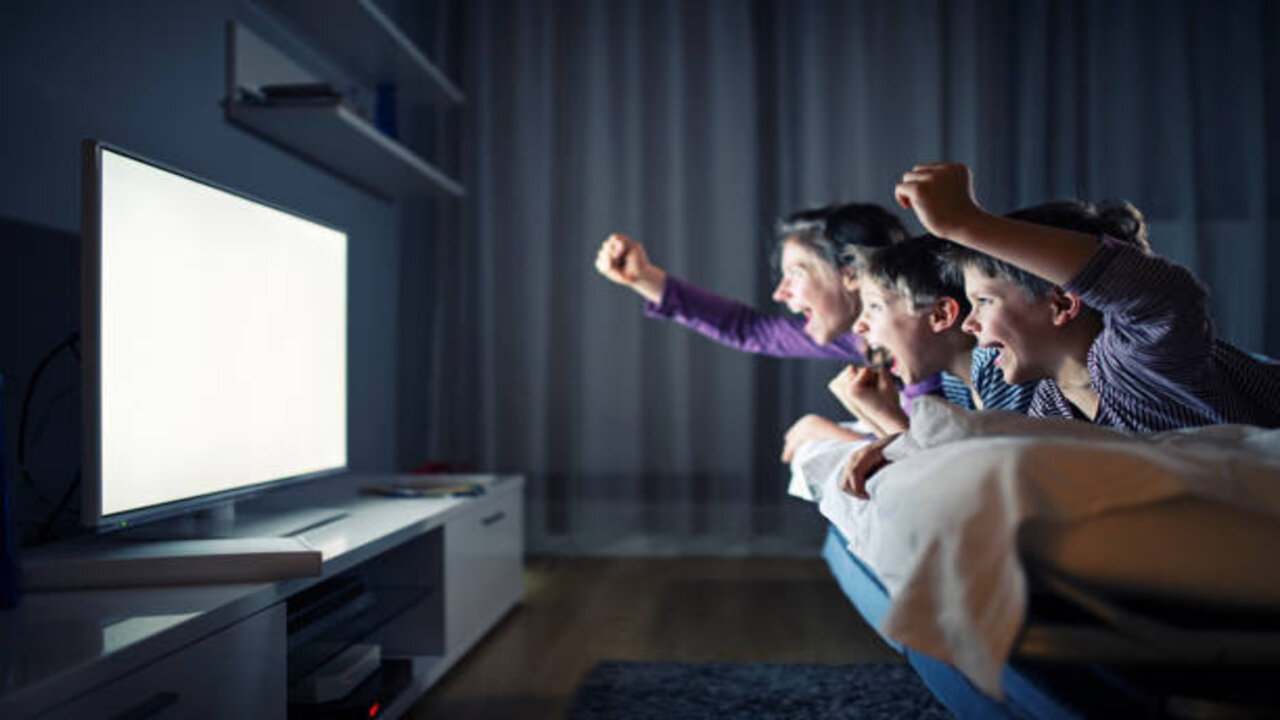 watching tv