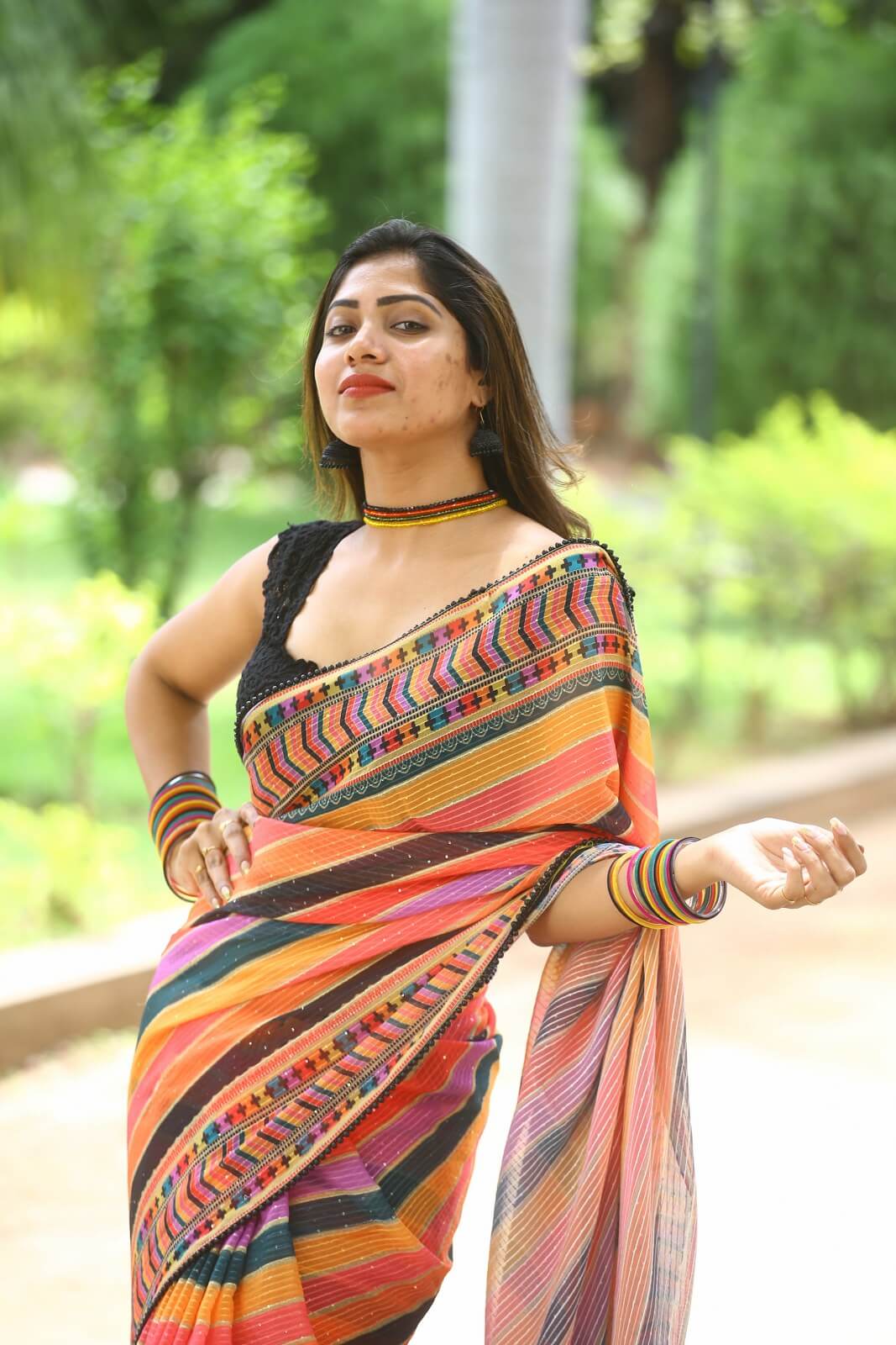 Sahar Krishnan weaves magic in saree