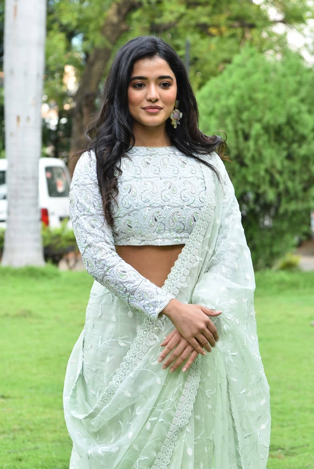 Ketika Sharma illuminates her impeccable charm yet again, as she promotes Ranga Ranga Vaibhavanga