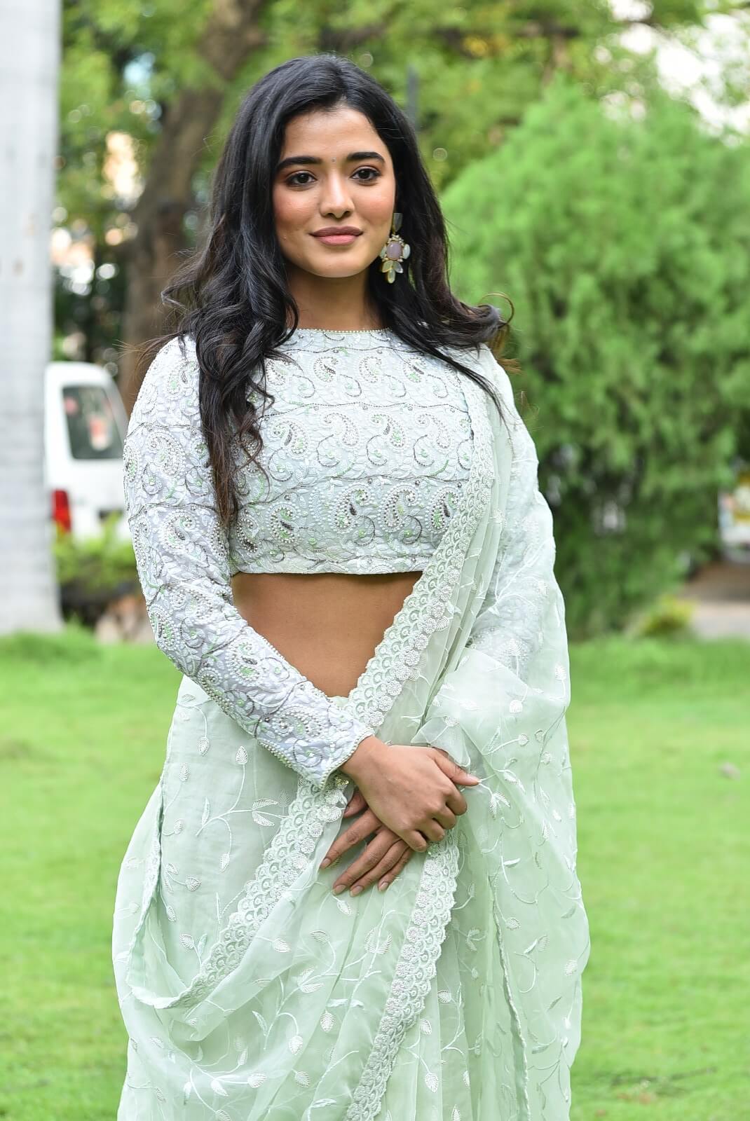 Ketika Sharma illuminates her impeccable charm yet again, as she promotes Ranga Ranga Vaibhavanga