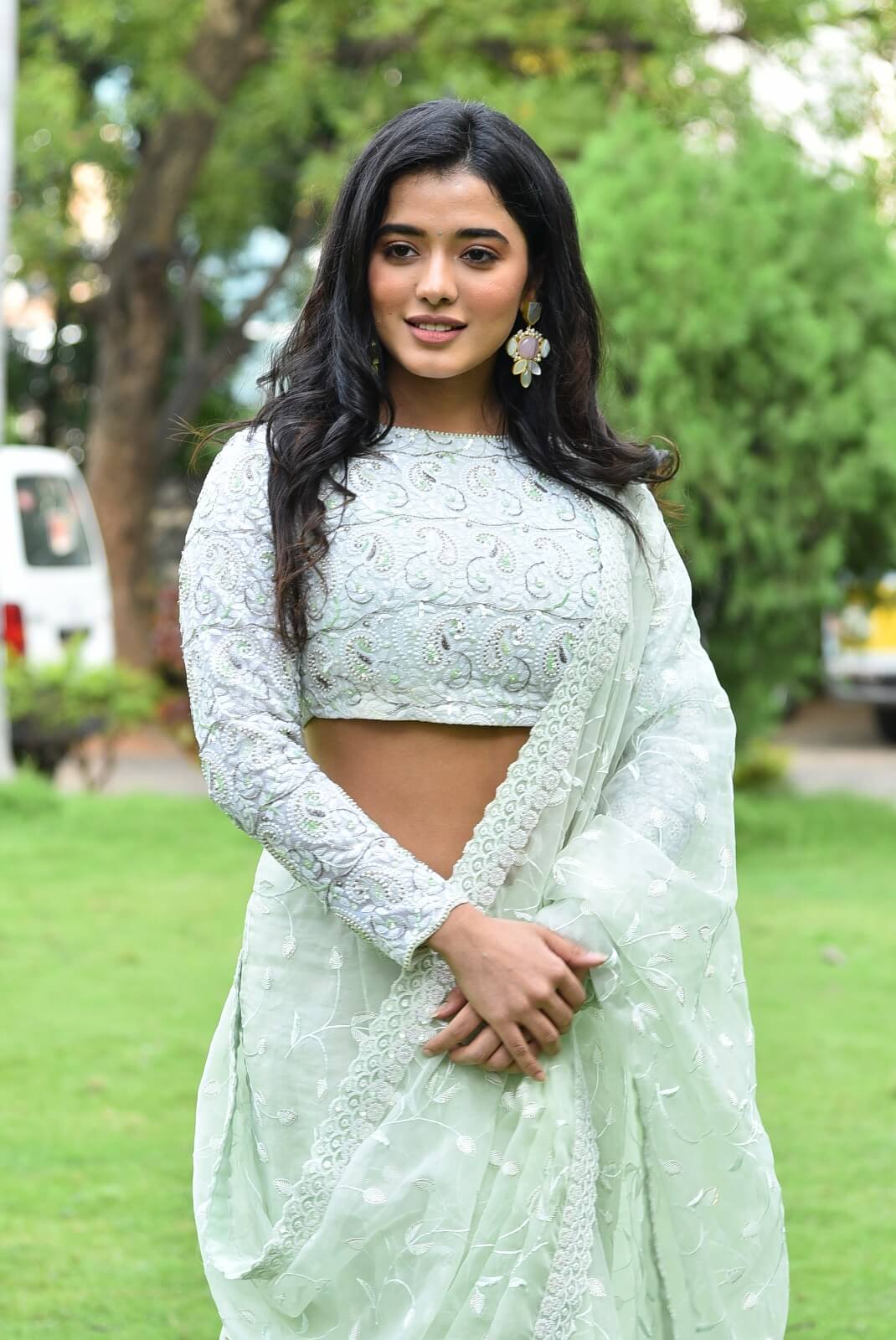 Ketika Sharma illuminates her impeccable charm yet again, as she promotes Ranga Ranga Vaibhavanga