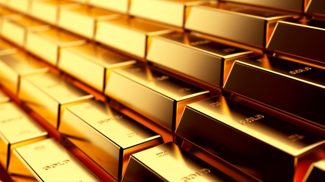 Gold Bars Shimmering