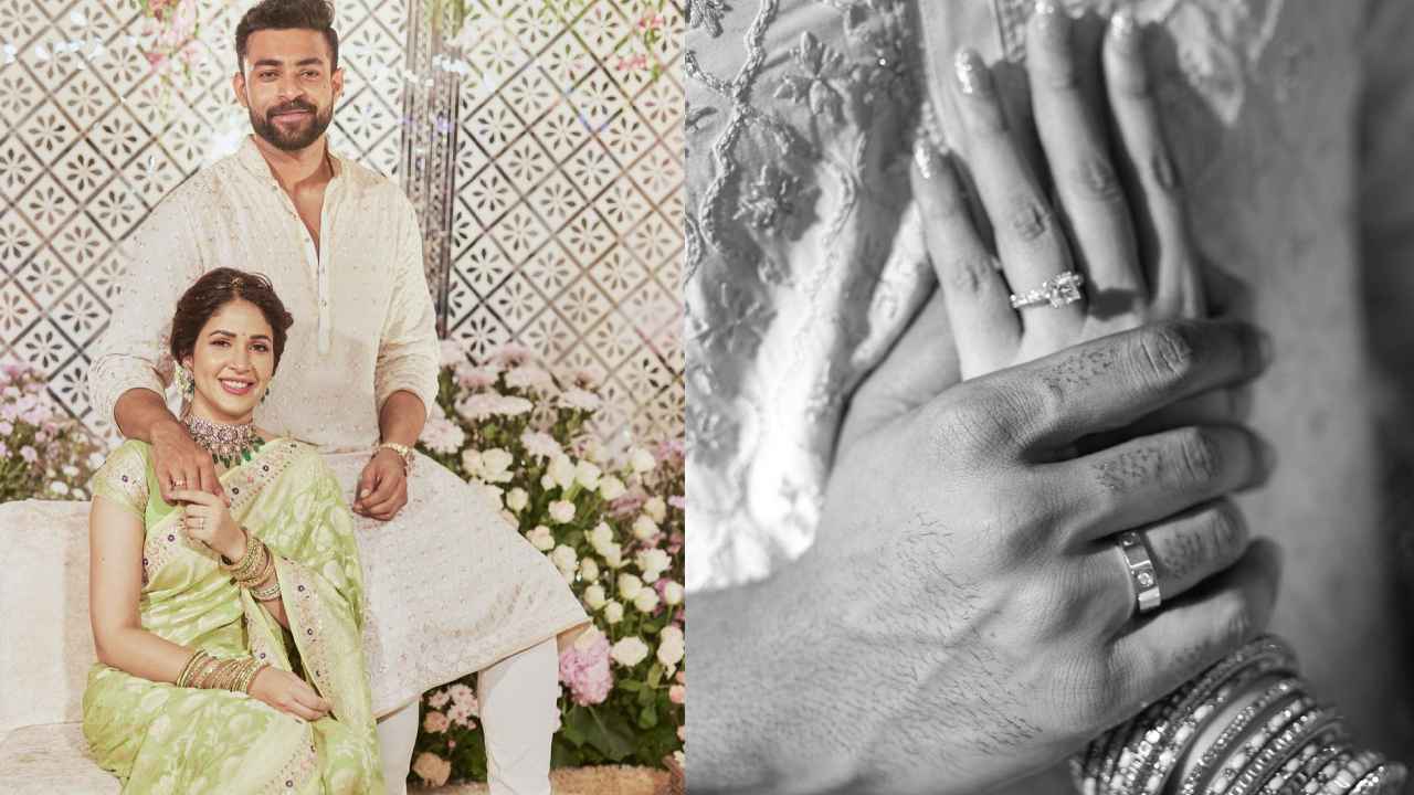 Varun Tej Lavanya Tripathi Engagement happening in Hyderabad photos shared in social media