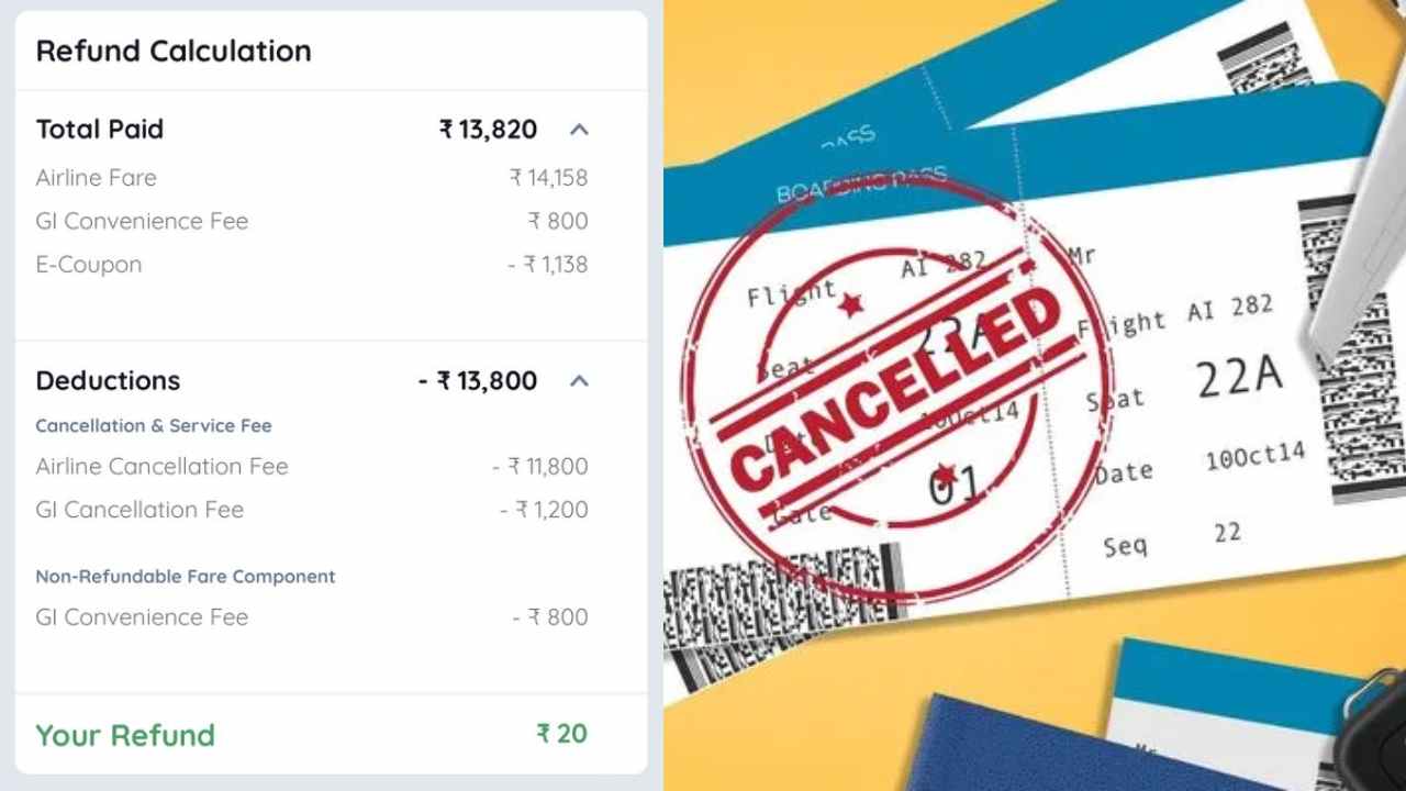 IAS Officer refunded with only 20 rupees on Flight Ticket Cancellation