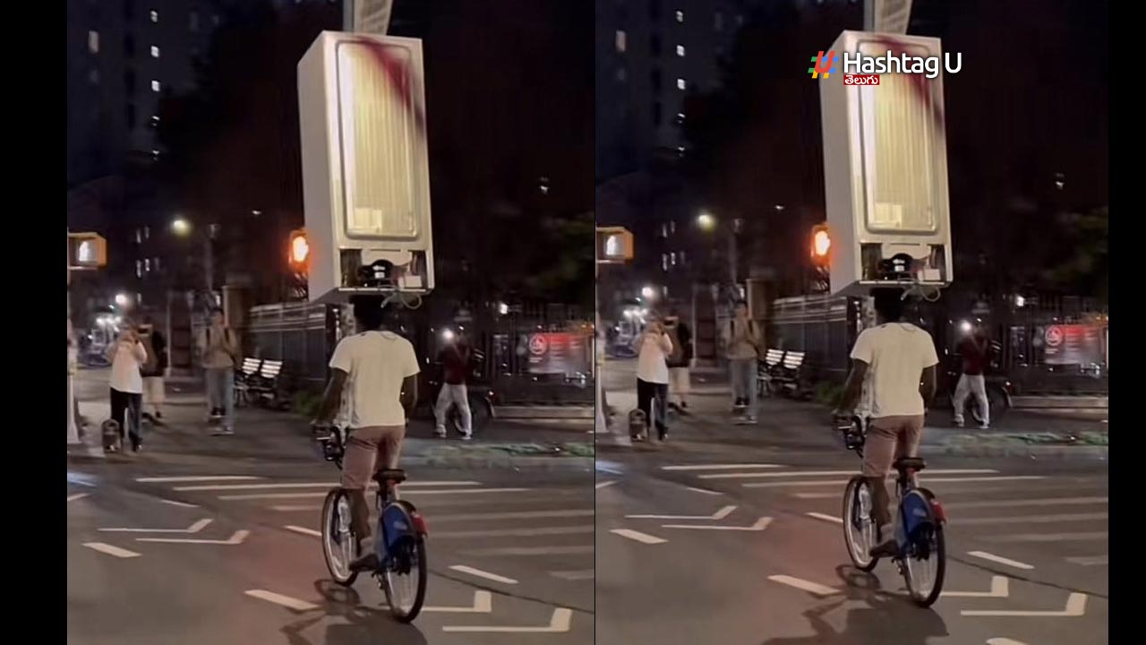 Man Balances Fridge On His 