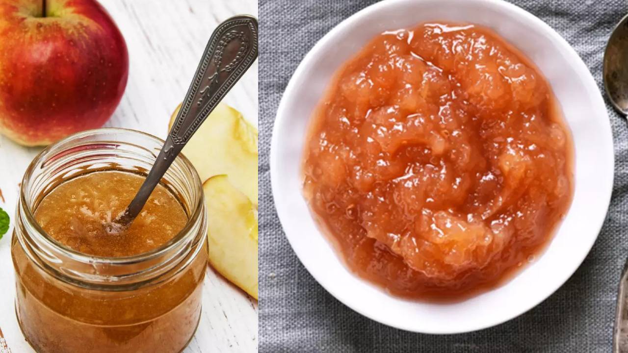 Apple Jam Simple Tasty Recipe preparing in Home
