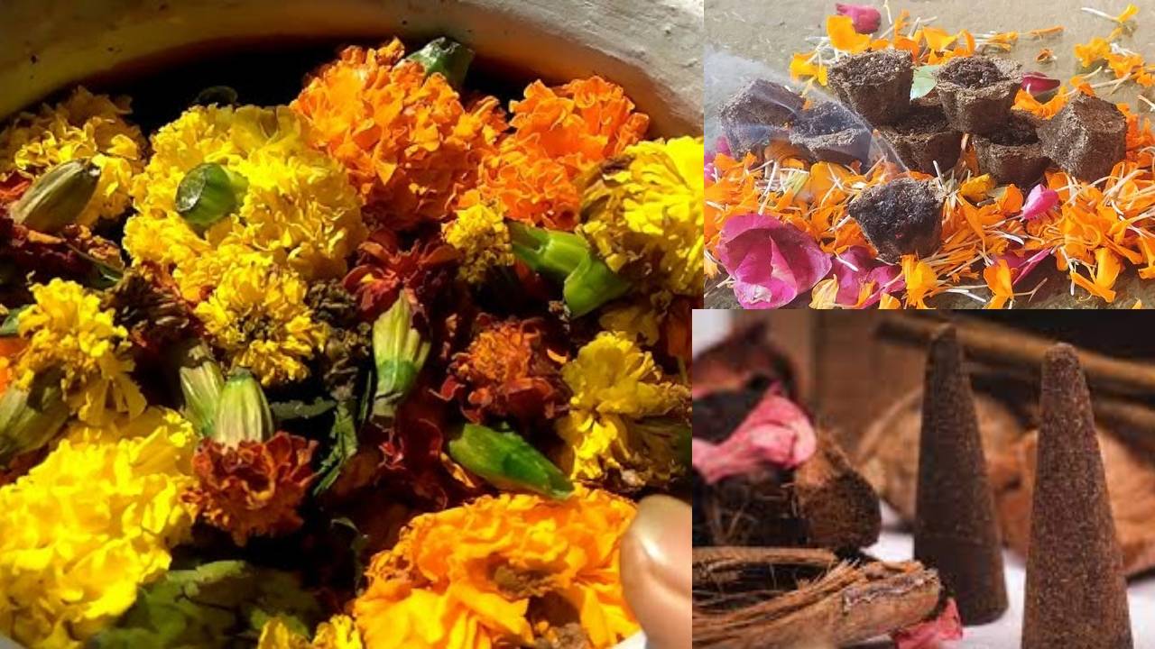 Dhoop and Sambrani Sticks made with Used and Dry Flowers