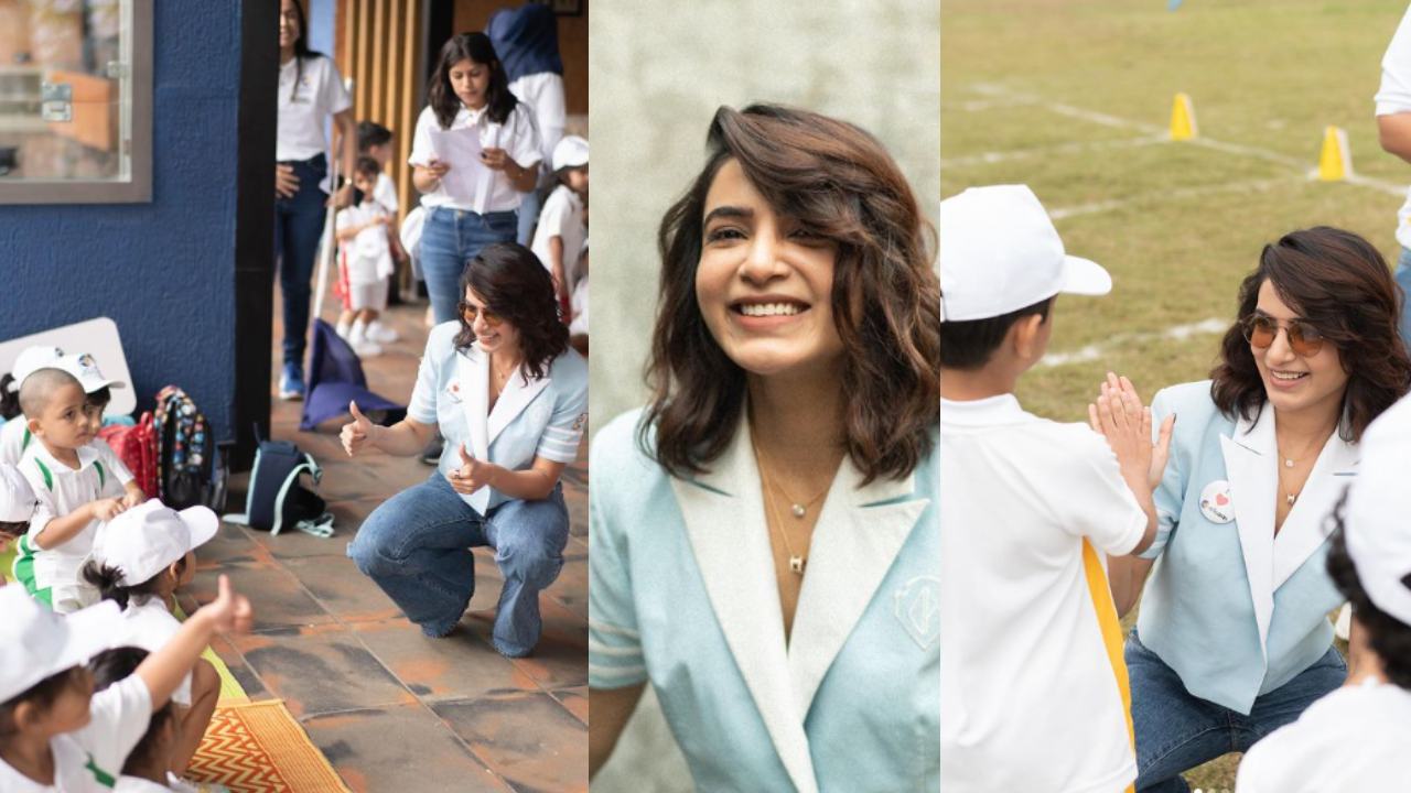 Samantha Shares Photos with School Children's