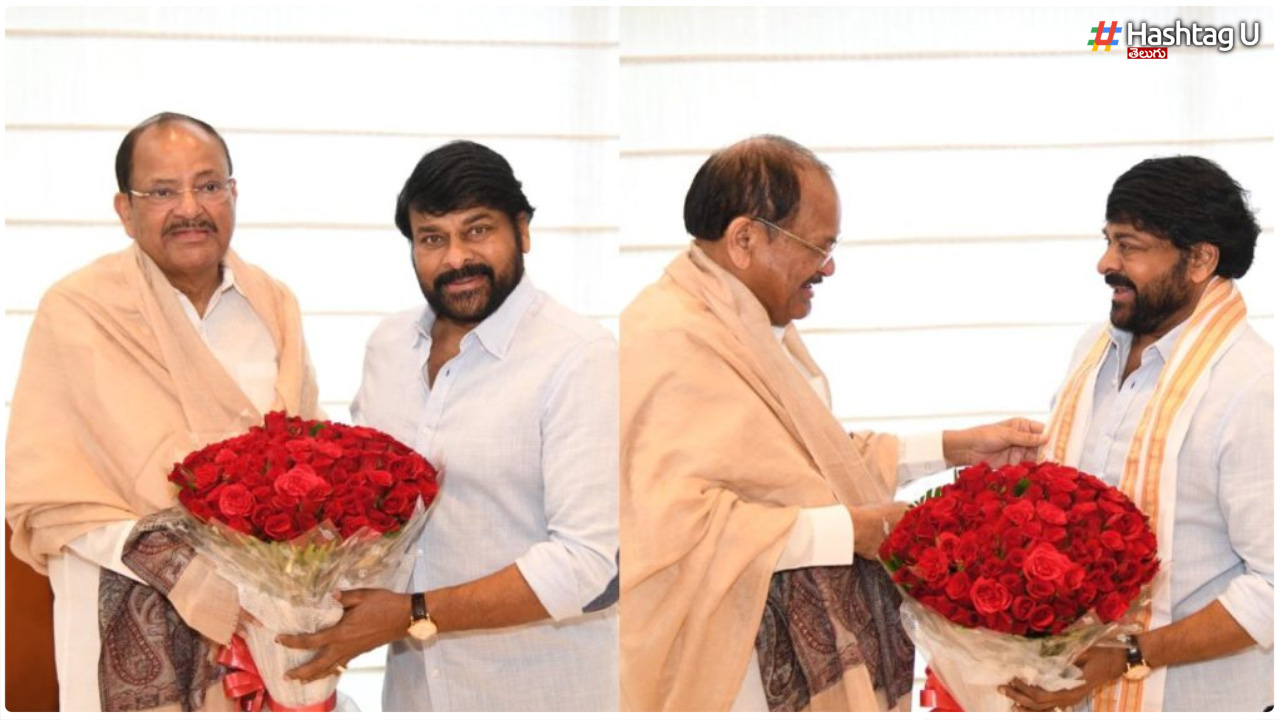 Chiranjeevi Venkaiah Naidu Venkaiah Naidu, Chiranjeevi Honored Each Other.. Photos Viral..