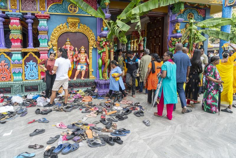 Kuala Lumpur Malaysia January Shoes Left Outside Temple Batu Caves Hindu Temples Batu Caves Kuala Lumpur 138922511
