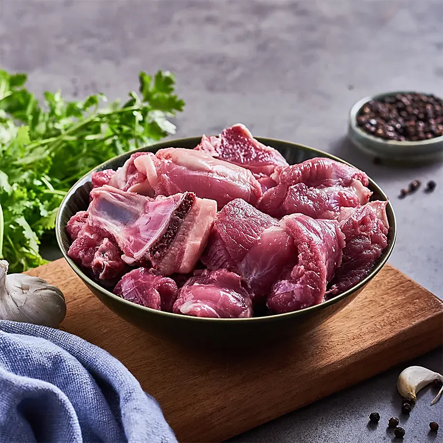 40048913 4 Fresho Mutton Curry Cut From Whole Carcass 8 10 Pcs Antibiotic Residue Free Growth Hormone Free