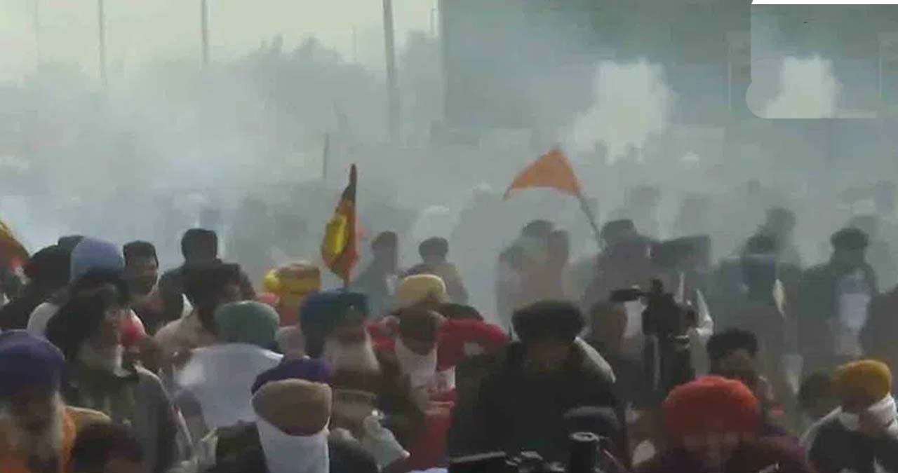 Farmers Police Clash In Haryana, Tear Gas Used To Disperse Agitating Farmers
