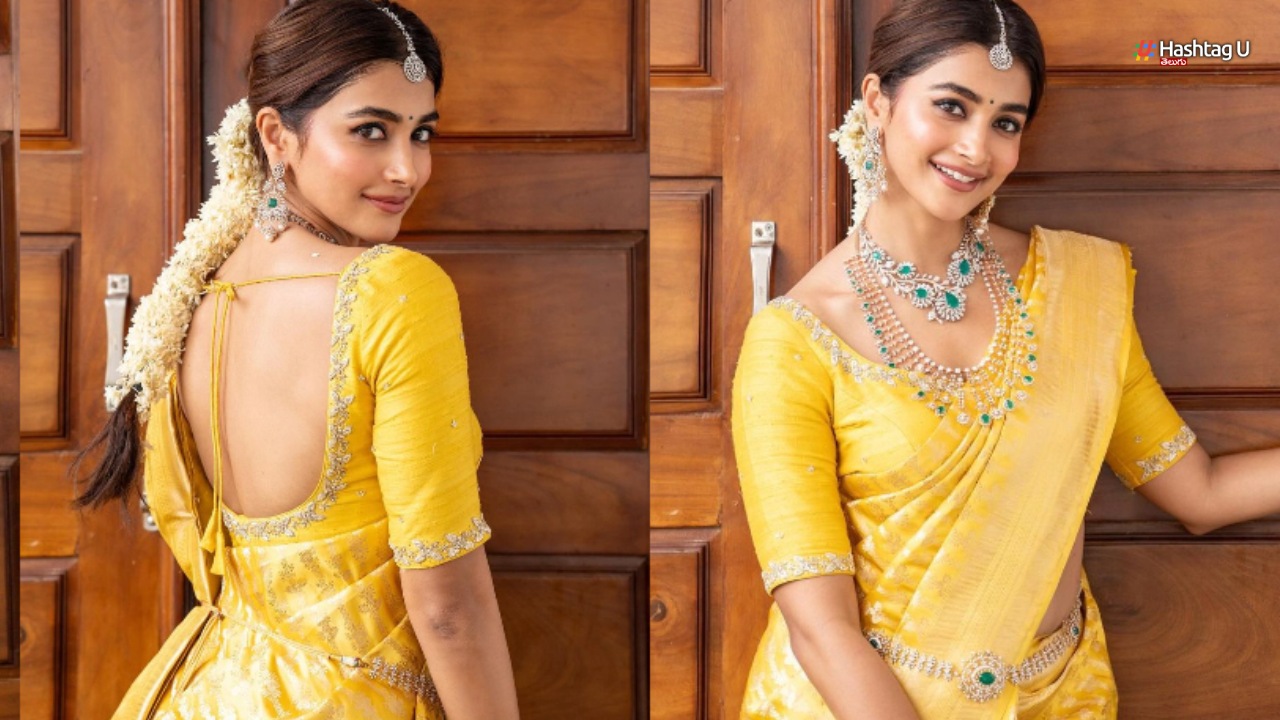 Pooja Hegde New Saree Look Photoshoot