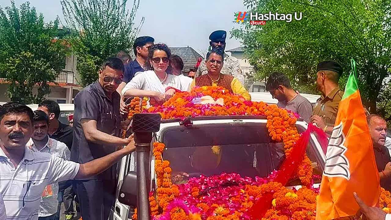 BJP Mandi candidate Kangana Ranaut holds roadshow