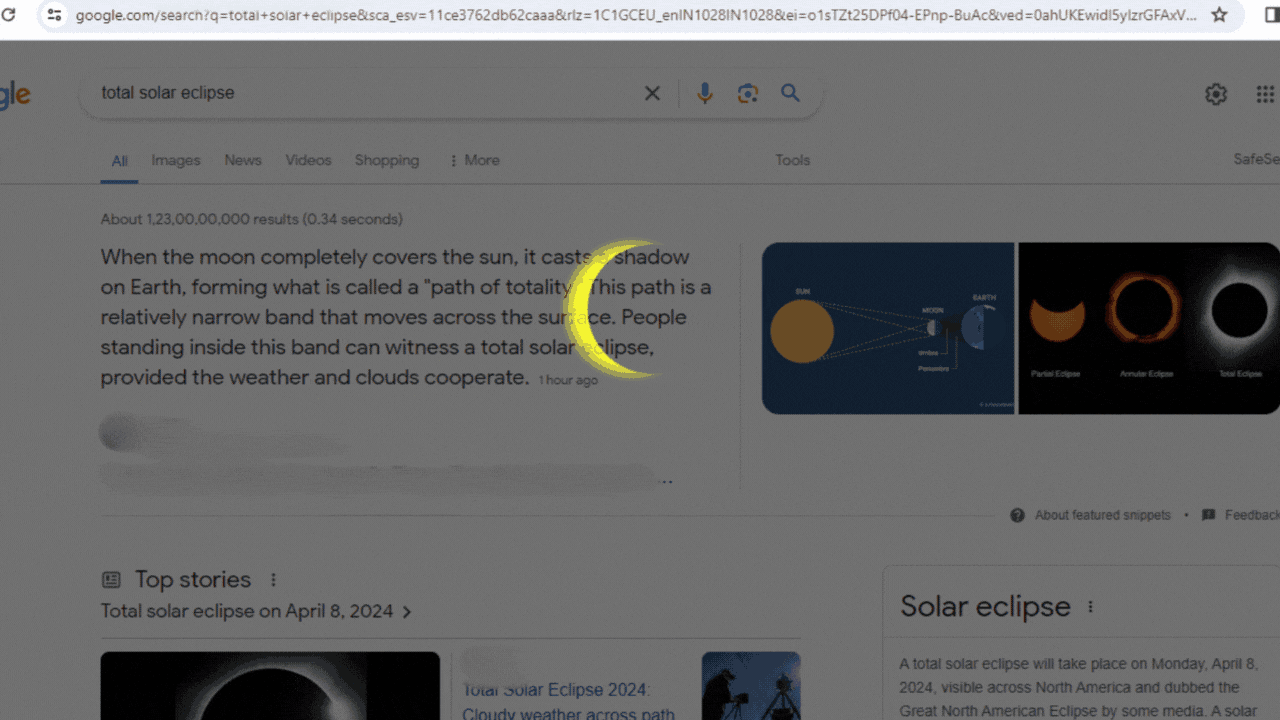 Google Celebrating Solar Eclipse