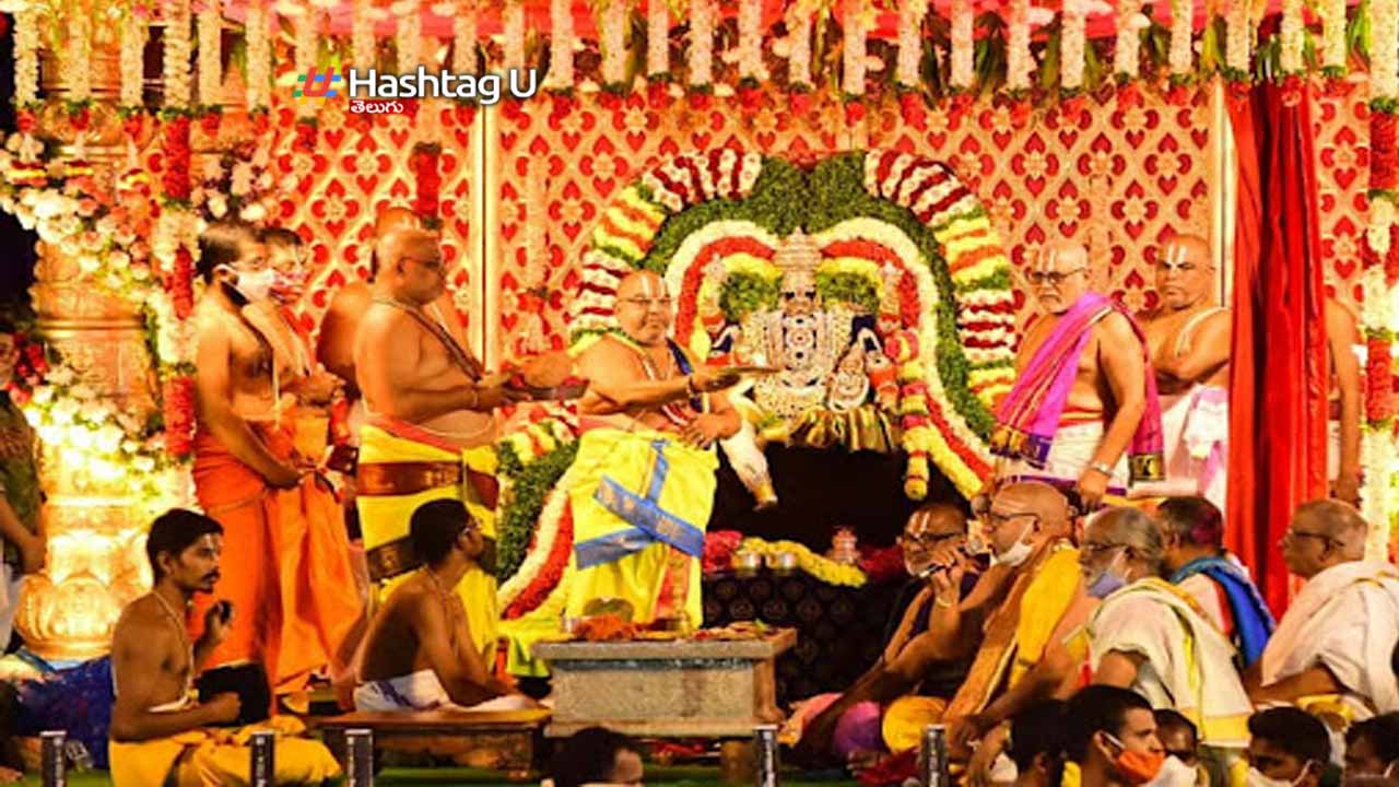Nitya Kalyanotsavam services restarted at Yadadri Devasthanam