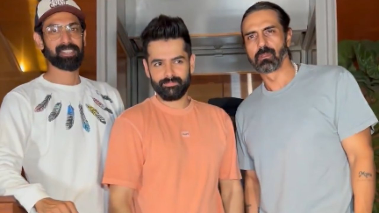 Ram Rana Daggubati Arjun Rampal At Mumbai Dinner Party