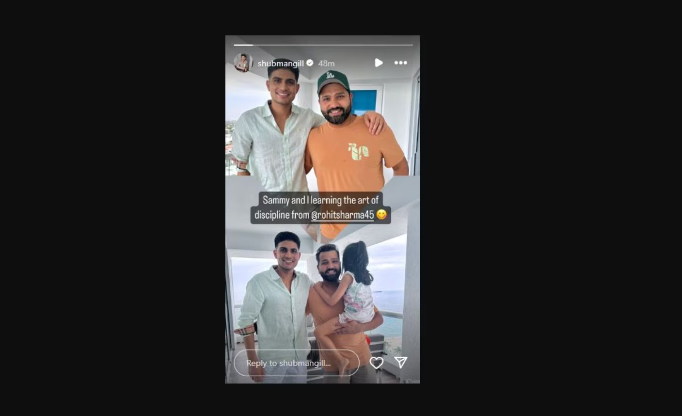 Shubman Gill Insta Story