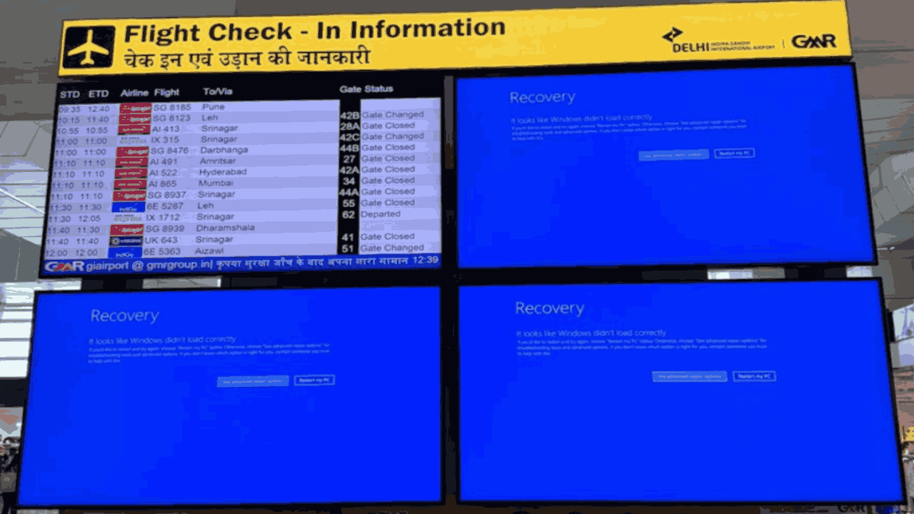 Microsoft Outage Hits Airports