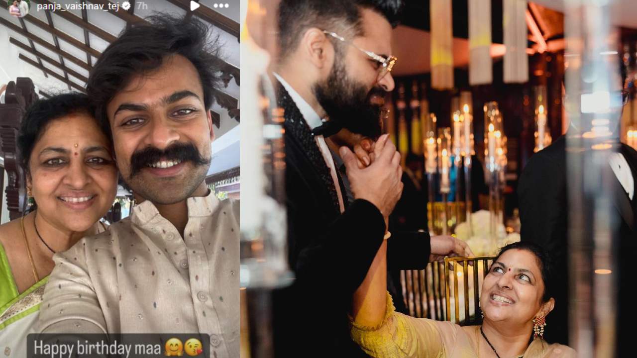 Sai Dharam Tej Vaishnav Tej Posted Photos with their Mother and says Birth Day Wishes