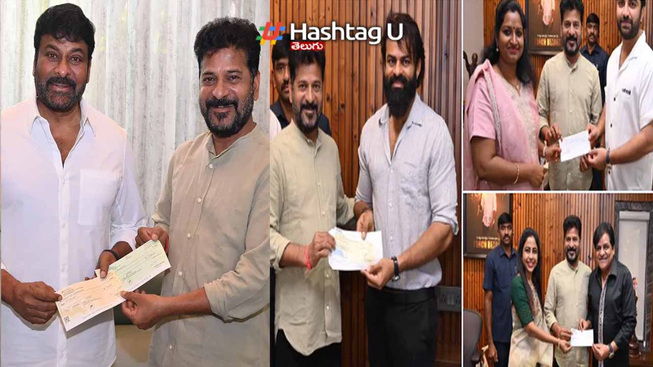 Chiranjeevi and Tollywood heroes donated to CM Revanth Reddy