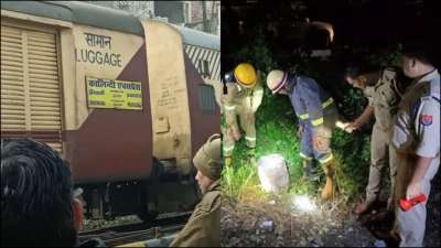 Train Hits LPG Cylinder On Rail Track