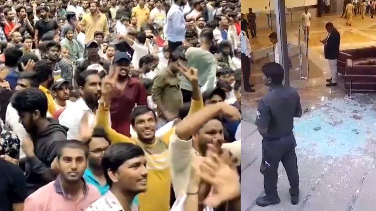 NTR Fans Destroying Novatel Hotel at Devara Pre Release Event