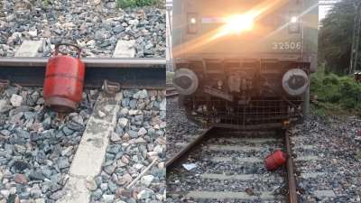 Cylinder on Railway Track