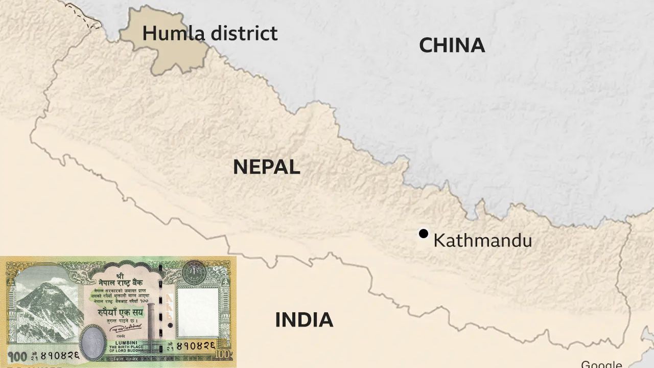 Nepal Notes Chinese Firm Nepal Map Indian Regions