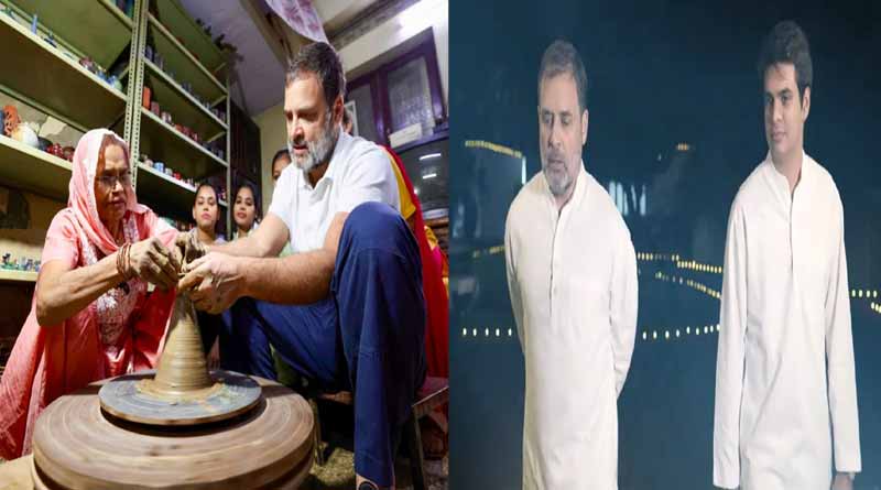 Diwali : కళాకారులతో రాహుల్ గాంధీ దీపావళి వేడుకలు Rahul Gandhi Diwali celebrations with artists