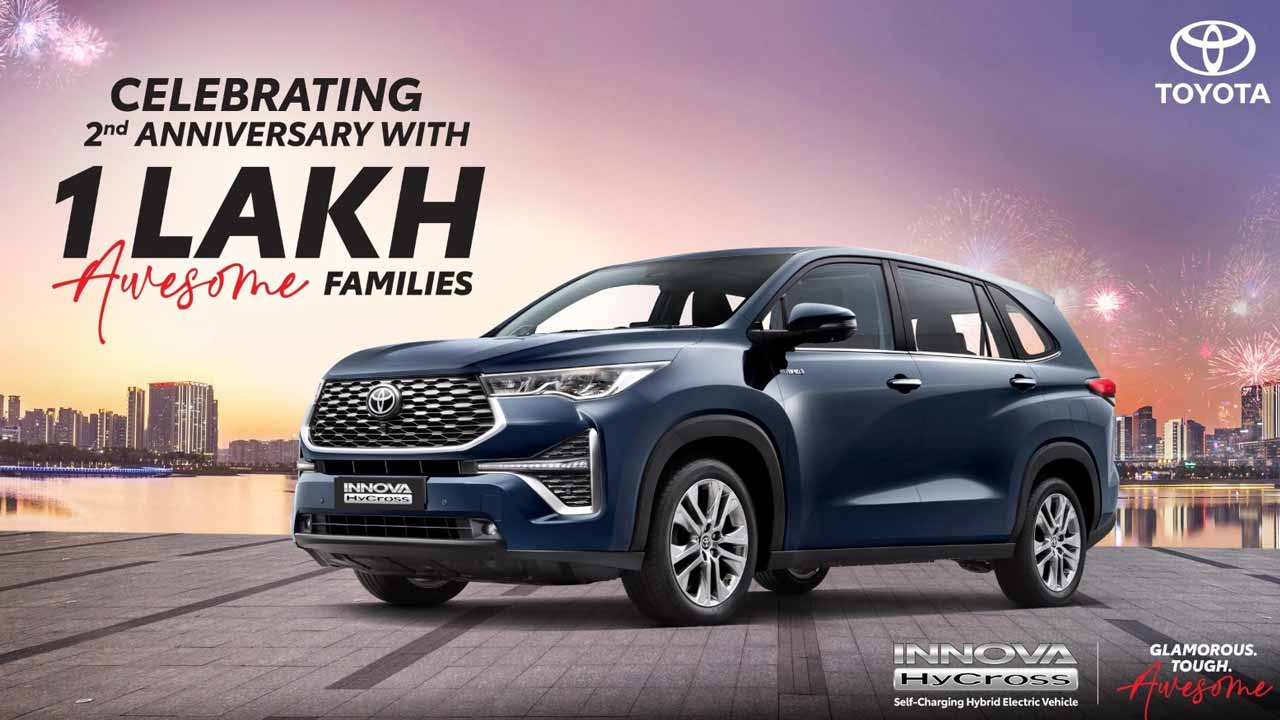 Toyota Kirloskar Motor sells 1,00,000 units of Innova Highcross in India..