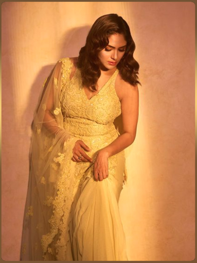 Mrunal Thakur Brightens Up Fashion with Her Radiant Yellow Ensemble