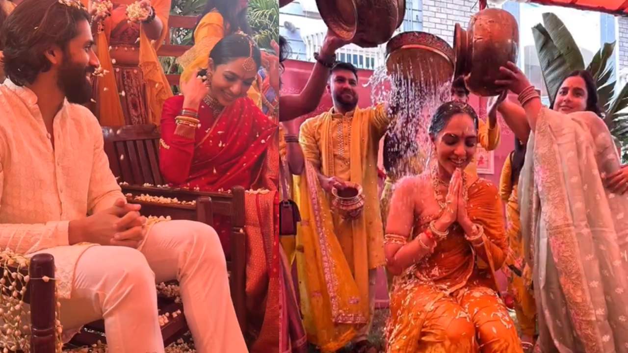 Nagachaitanya Sobhita Dhulipala Wedding Works Started Haldi Ceremony Photos goes viral
