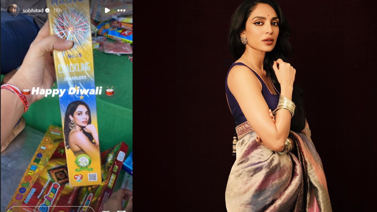 Sobhita Dhulipala shares special Diwali Wishes with a Crackers Box that having her Photo